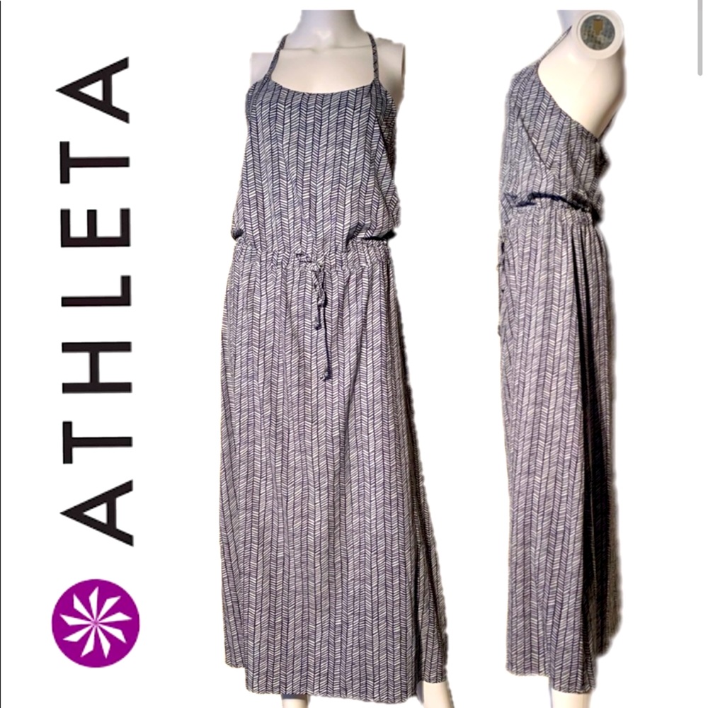 Athleta herringbone built-in bra sleeveless dress